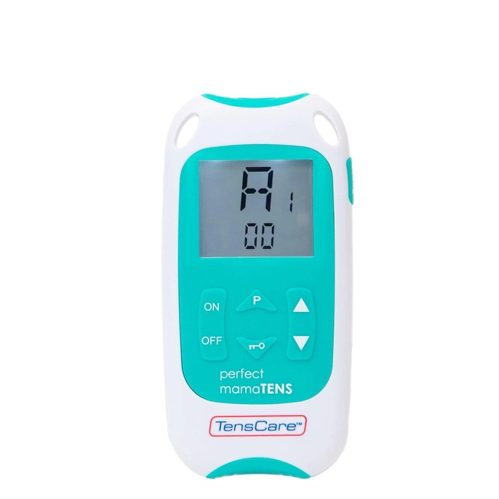 Aparat de masaj TensCare Perfect MamaTENS, set complet, pentru ameliorarea durerilor in timpul nasterii