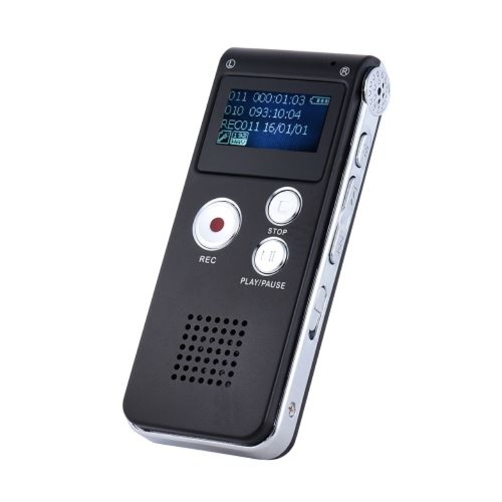Диктофон BGHYHYHI SK-012, 8GB, 25h автономност, с външен микрофон, размери 8.4x3.6x1.8cm