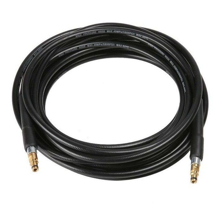 Furtun pentru aparate de spalat cu presiune Karcher K2 - K7, BGHYHYHI, Cauciuc / Otel, 5800 PSI, 10 m, Negru