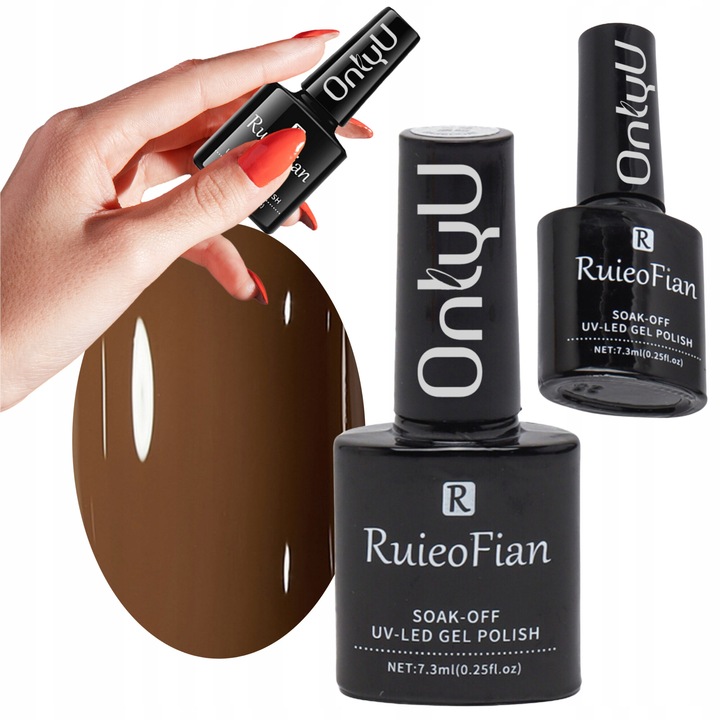 OnlyU hibrid körömlakk, színes Mocka Coffee, 7,3 ml, UV kötés 30-60 mp