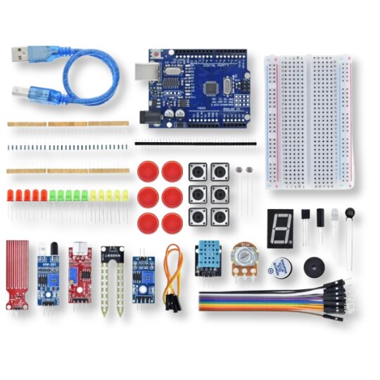 Set, UNO R3, UNO R3, programator, senzori, compatibil cu placi Arduino ...