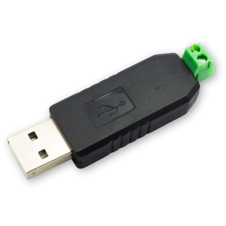 Adaptor CH340 USB - RS485, compatibil Modbus/Profibus PLC, viteza de transfer pana la 6 Mbps, Plug & Play, suport cablu pana la 1200 m, temperaturi extreme -40°C pana la +85°C