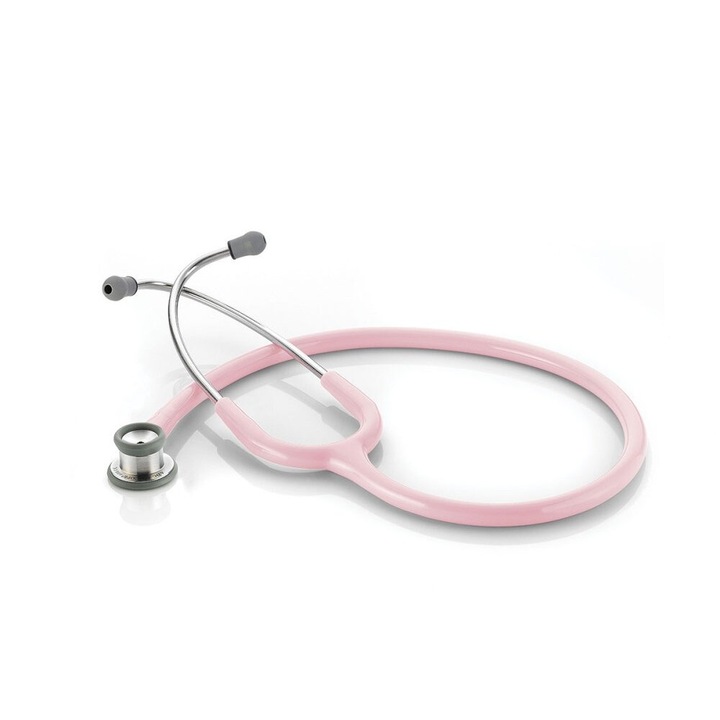 Stetoscop ADC USA Adscope 605 pentru Clinicieni, roz, set cu diafragma suplimentara si doua perechi de urechisoare Adsoft Plus, 75cm
