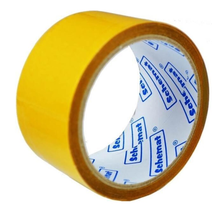 Двустранно залепваща лента Schemat 50 мм x 10 м, универсална употреба, много устойчива, фолио