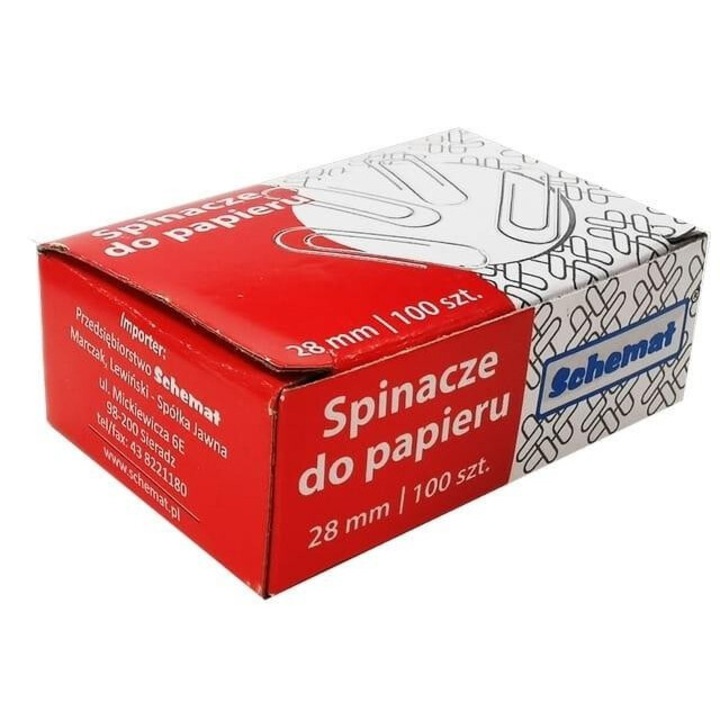 Кламери, Schemat, 28 мм, комплект 1000 броя, 87x116 мм