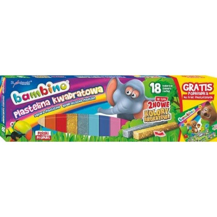 Pasta modelabila Schemat, set 18 culori, multicolor, 500g