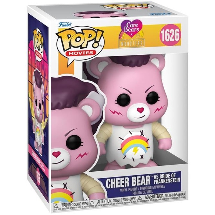 Фигурка - Pop! Care Bears - Cheer Bear Bride of Frankenstein, многоцветна, 11 см