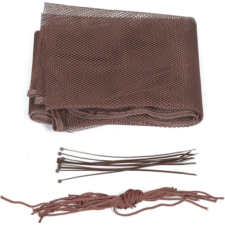 Biztonsági háló gyerekeknek, BGHYHYHI, 300x74cm, ellenálló anyagú, barna színű