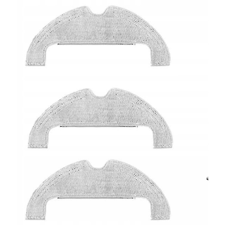 Set 3 Lavete De Rezerva Pentru Mop, Pentru Aspiratoare Dreame Bot L10 Plus Z10 Pro, 3 Calitate Inalta, Se Potriveste Cu Dispozitivul Fara Accesorii Suplimentare, Schimb Recomandat La Fiecare 2 Luni, Gri