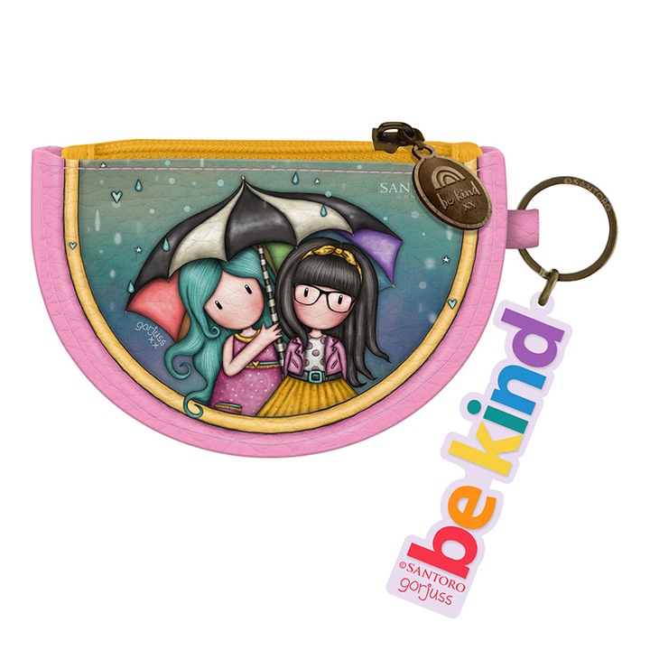 Портмоне ключодържател Santoro Gorjuss Be Kind To Each Other, 13 х 9 х 1, Многоцветен