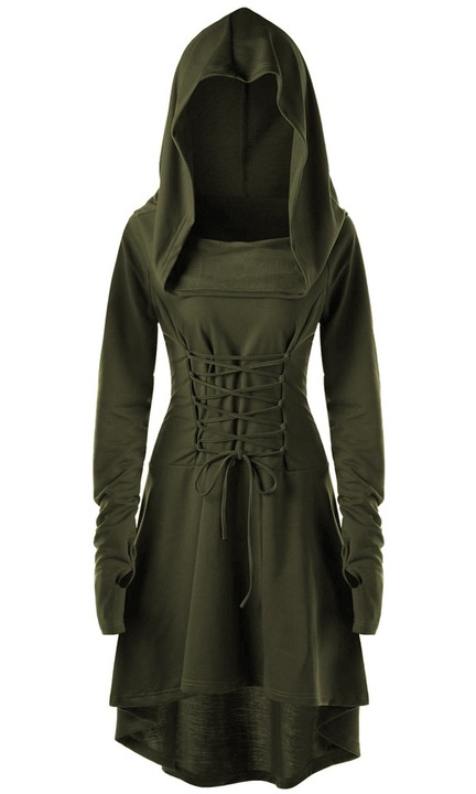 Дамска рокля QttvbTna, Дълъг ръкав, Зелен, Зелен