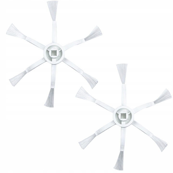 Set de Perii Laterale Pentru Aspirator, Xiaomi Vacuum Mi Robot 1C, Fibre Sintetice, Calitate Inalta, Durabilitate Ridicata, Atentie La Detalii, Alb