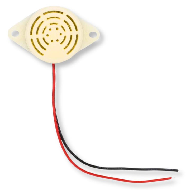 Buzzer, SFM-27, generare ton pulsatoriu, domeniu tensiune lucru 3-24V, semnalizare sunet 75dB, Ø30mm x 15mm