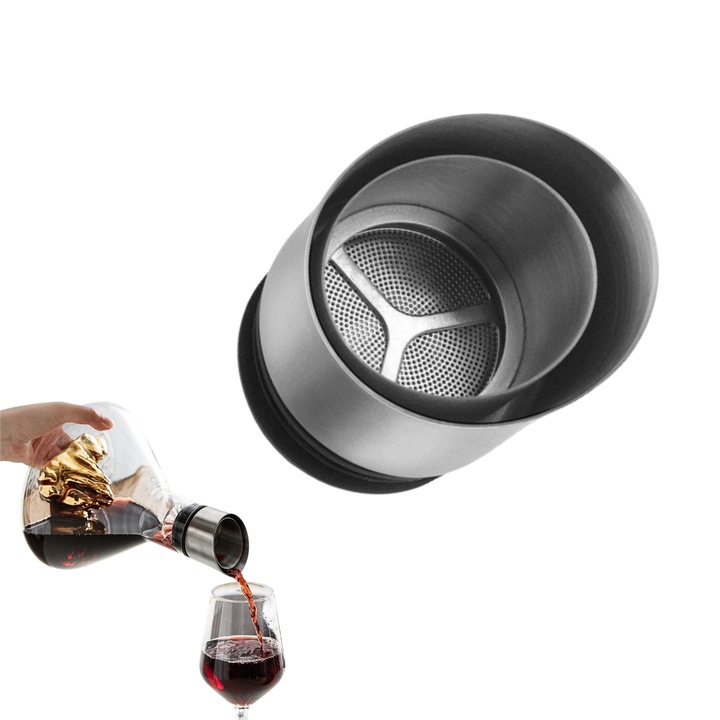 Otel inoxidabil 2 in 1 Decanter de vin Sticla Stopper, Decanter de vin rosu si Pourer, Acasa Utilizati accesorii de inalta calitate de lux de sticla de sticla de sticla de sticla Drinker