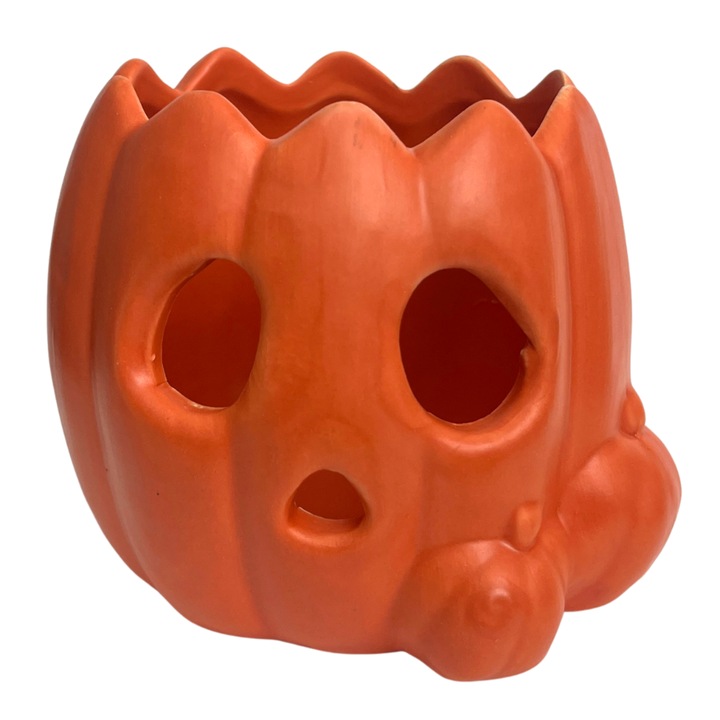 Декоративна свещ, Openhome, 10x8 см, Керамика за Хелоуин, оранжева