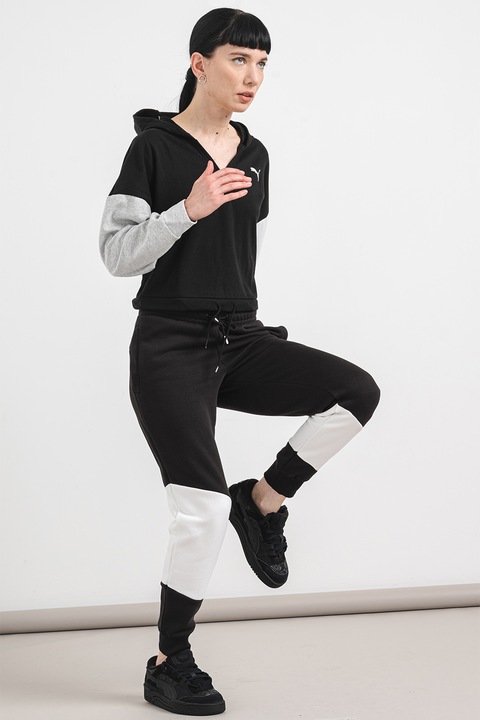 Puma, Hanorac cu DryCell pentru antrenament, Negru/Gri melange/Alb optic