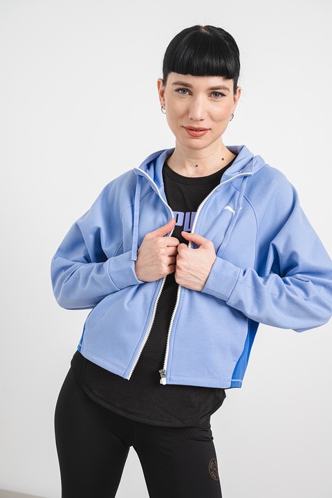 Puma, Късо худи за тренировка с цип, Небесносин