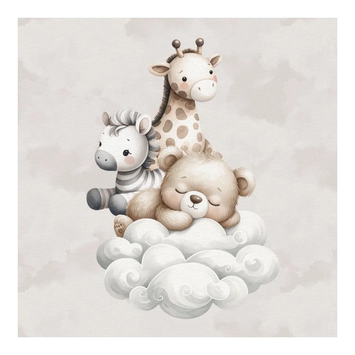 Material textil, Panou din tricot french terry 40x50 cm Baby dream, bumbac 95%, elastan 5%