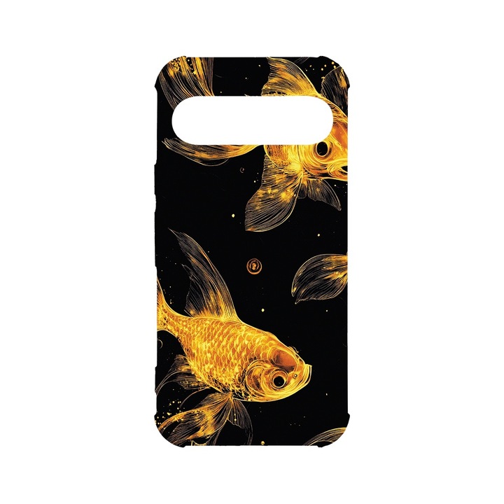 BestCase® Husa Anti Shock 1.5MM, Compatibila cu Google Pixel 9, Gold Fishes, Air cushion Technology, AS 1464