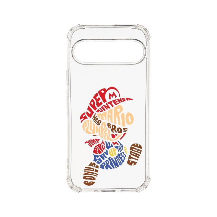 BestCase® Husa Anti Shock 1.5MM, Compatibila cu Google Pixel 9 Pro, Calligraphy Super Mario, Air cushion Technology, AS 1524