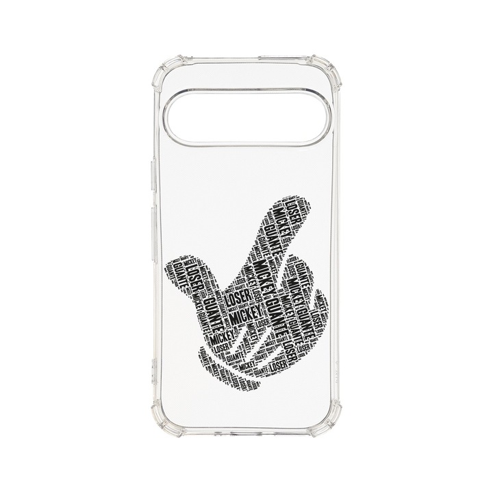 BestCase® Husa Anti Shock 1.5MM, Compatibila cu Google Pixel 9, Calligraphy Guante Mickey, Air cushion Technology, AS 1535