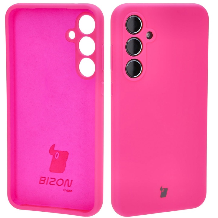 Husa Bizon Soft Case pentru Galaxy A55 5G, roz neon