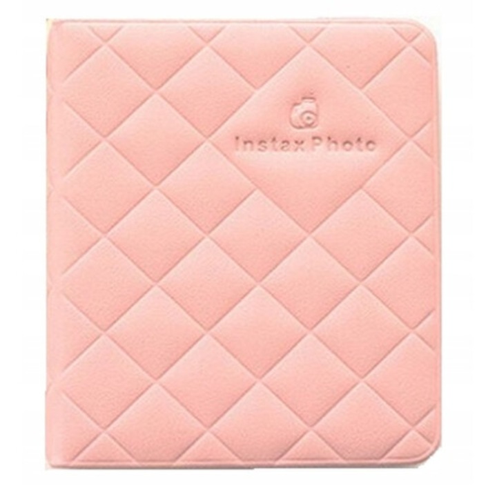 Album Foto 36 buc pentru Fuji INSTAX Mini 11, 9, 8, 7, 40, 90, Roz matlasat