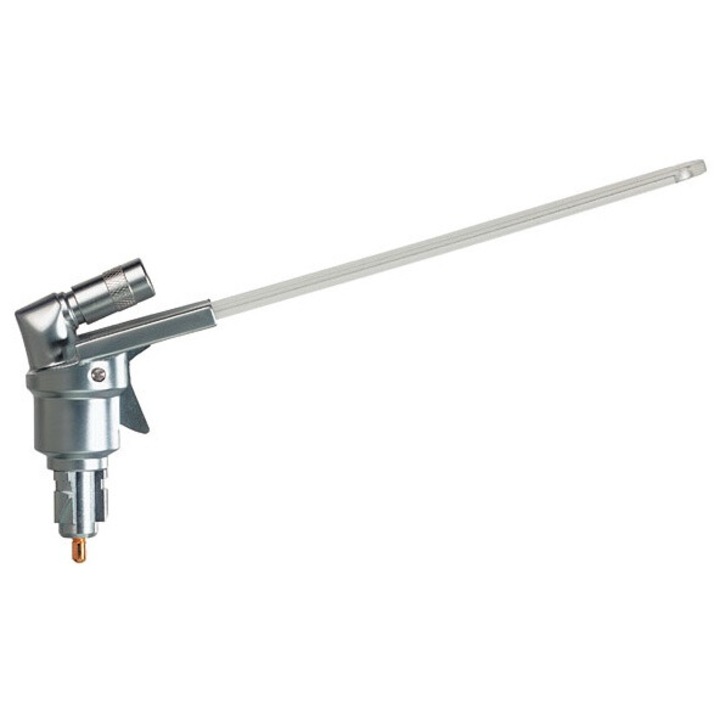 Faringoscop cu extractor si lampa, Heine, iluminare Xenon, 2.5V, argintiu