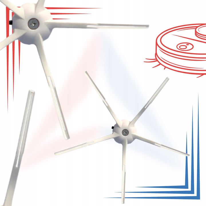 Oldalsó Kefe Készlet Csere, Roborock S5 S6 Maxv S7 Q7, Gumi, Kiváló Minőségű Kivitelezés, Magas Tartósság, Részletekre Való Odafigyelés, Fehér