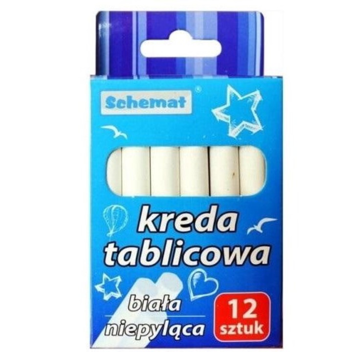 Set 12 crete tabla, Schemat, alb