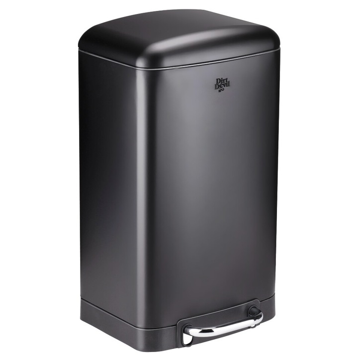 Cos de gunoi pedal Dirt Devil, 30L, inox, negru