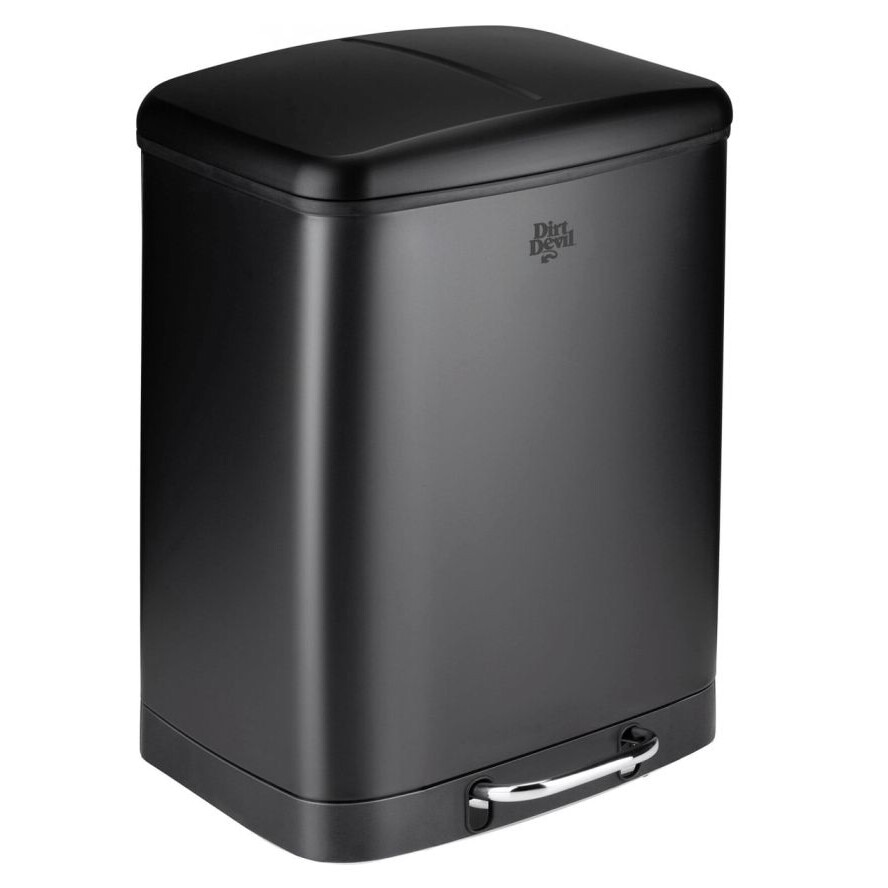 Cos de gunoi cu 2 compartimente, 2 x 12L, inox, mecanism de