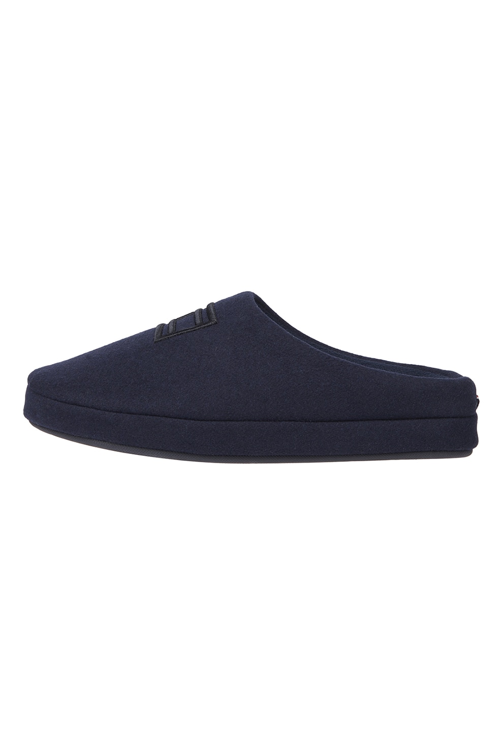 Tommy Hilfiger, Papuci de fetru cu logo brodat, Bleumarin, 41-42