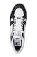 Tommy Jeans, Pantofi sport de piele si piele ecologica, Negru, Alb optic, 44