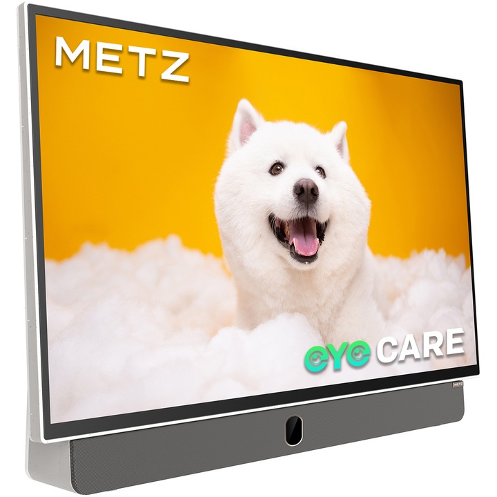Televizor portabil METZ LED 24MPE7000, 60 cm, Smart Google TV, adaptor alimentare 12V, Full HD, Clasa E