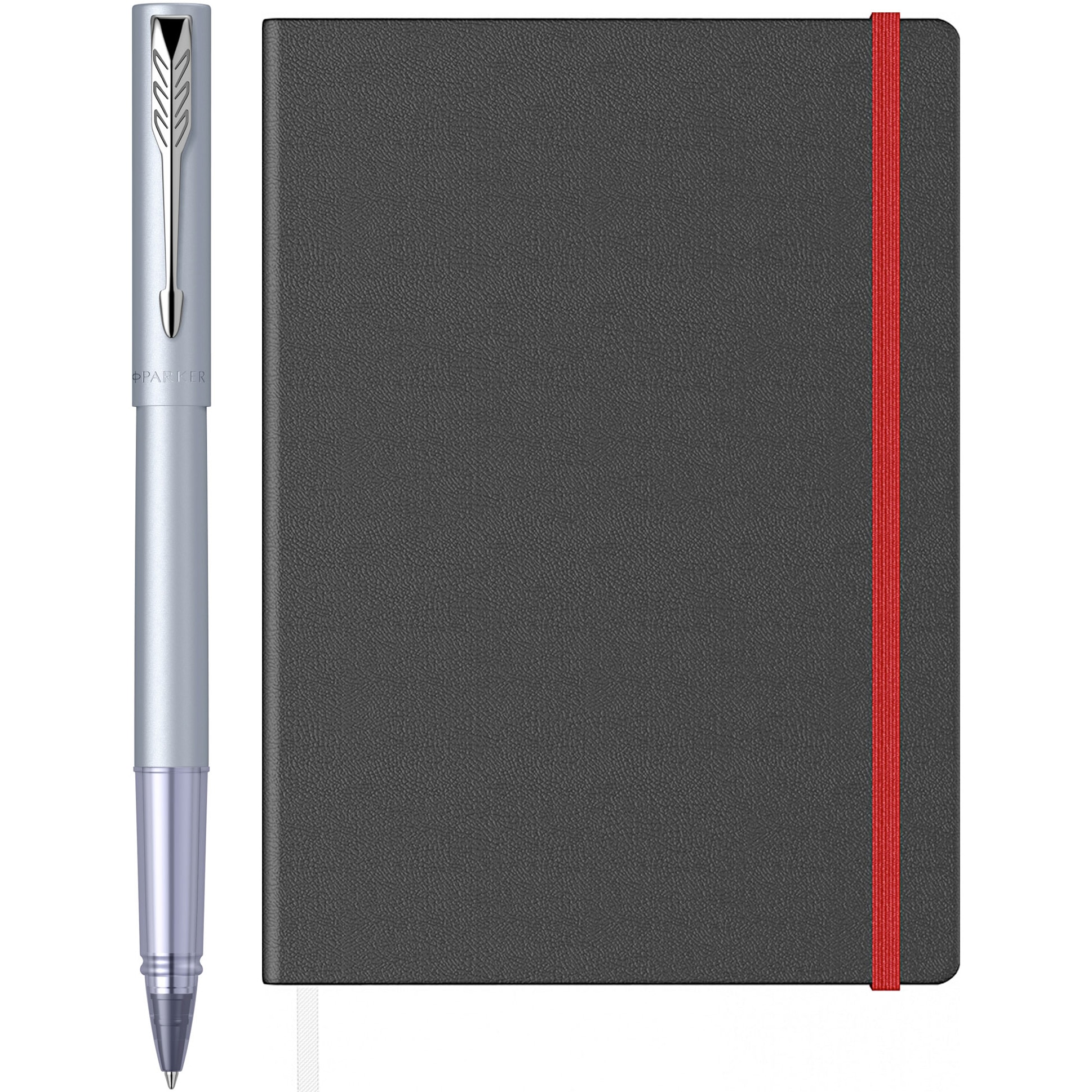 Roller Parker Vector XL Silver + notes A5 cu elastic asortat