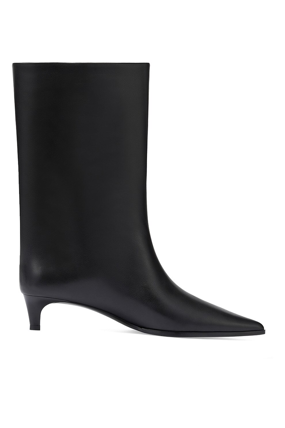 nozominnn♡ Love Moschino, Cizme mid-calf de piele cu aplicatie metalica