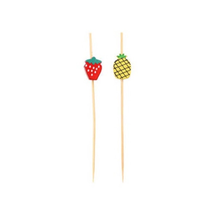 Betisoare snack „fructe” de unica folosinta, scobitori12 cm 40 buc