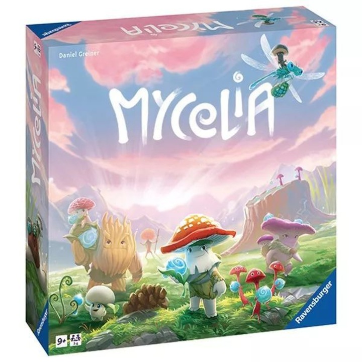 Set Joc De Societate Mycelia 100 Carti, Ravensburger, 4 Tablouri Ale Jucatorilor, 1 Templu Al Vietii, 72 Frunze, 80 Picaturi De Roua, 1 Marcator Al Primului Jucator, 4 Carti De Resurse, 2 Campuri Ale Templului, Numar De Jucatori 1-4, Varsta 9+, Multicolor