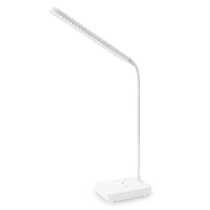 Lampa de birou reglabila, design flexibil pentru ingrijirea ochilor cu incarcare wireless si port de incarcare USB pentru birou, dormitor, tehnologia LED ClearSun asigura reducerea oboselii ochilor (3 moduri de lumina)