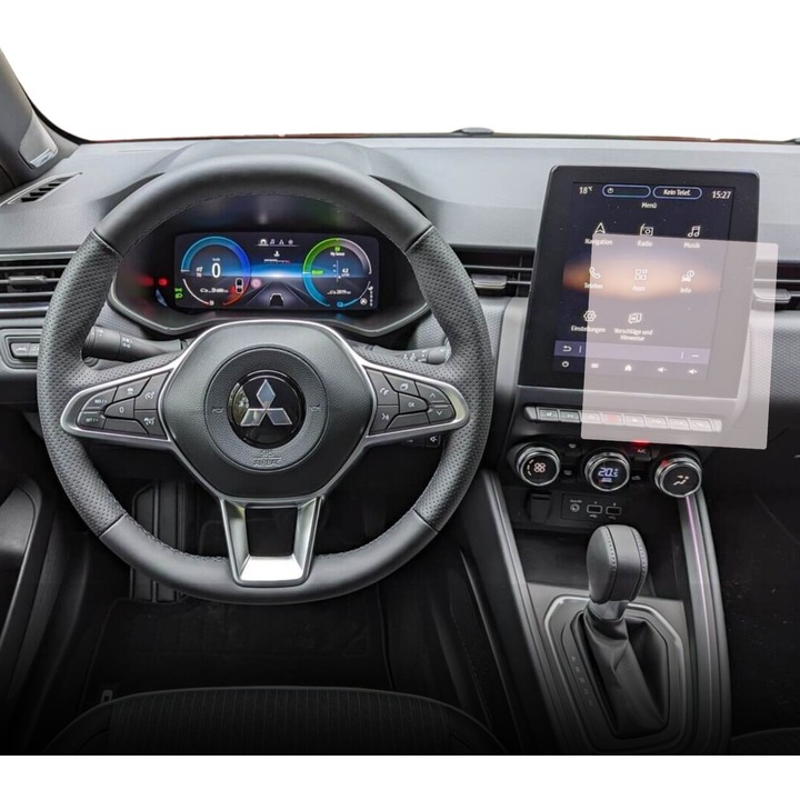 Folie Protectie Navigatie Mitsubishi Colt 2023+, Duragon, protectie Display Navigatie, silicon Mat, Anti-zgarieturi, Anti-amprenta, Anti-reflex, Regenerabila, Flexibila, Anti-Shock, kit instalare