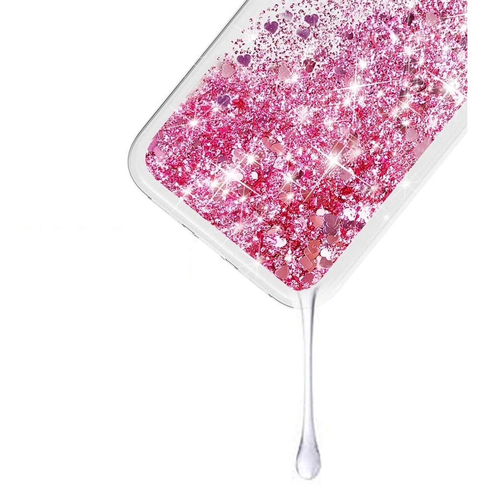 Husa compatibila cu Samsung Galaxy A34, cu Apa si Sclipici, Glitter, Fashion, protectie camera, Premium Quality, Roz, ISAG