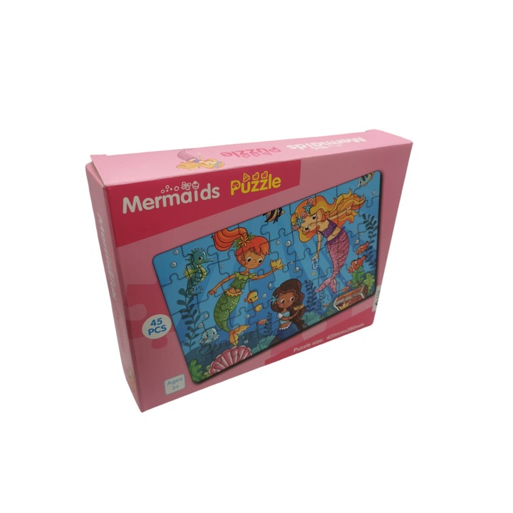 Puzzle 45 piese la cutie, VisionXXI, 42x28cm, Sirene magice
