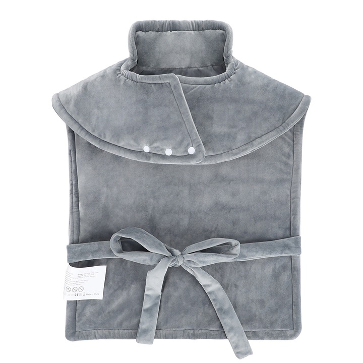 Sal electric, compresa fierbinte pentru fizioterapie, cronometru cu 3 viteze, 10 temperaturi, aplicabil la mai multe parti, cu telecomanda, gri