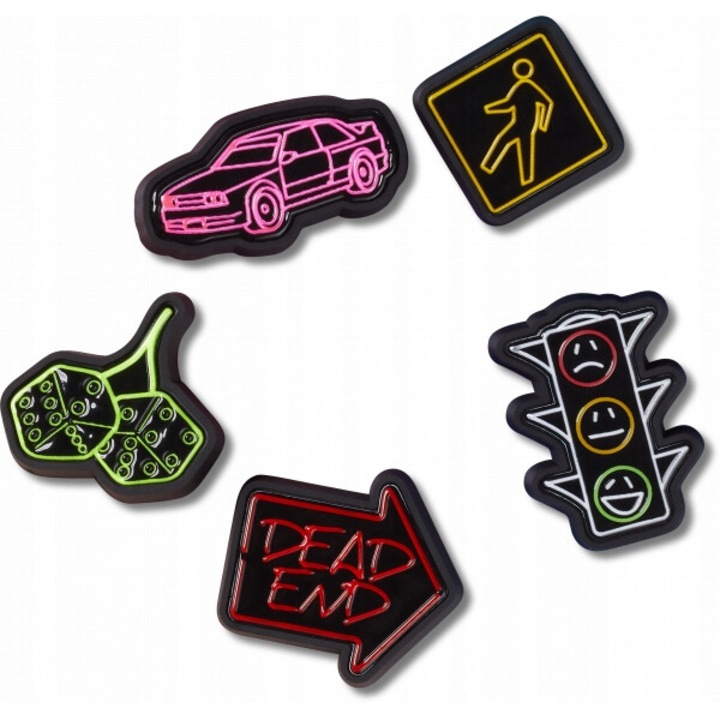 Accesoriu incaltaminte Crocs Jibbitz, Reflective Street, 5 bucati, Multicolor