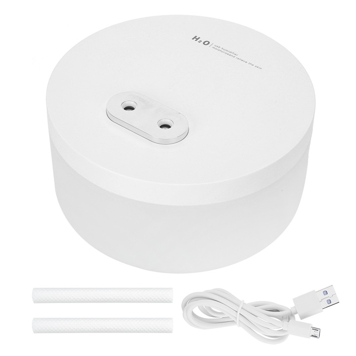 1 literes dupla permetező párásító hordozható aromapárásító irodai, íróasztali otthoni használatra, fehér