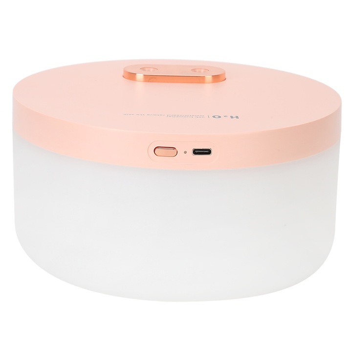 Longziming Hordozható Párásító, 1L, 2 Permetezési Mód, Fehér Rózsaszín, 9.2x17x17cm