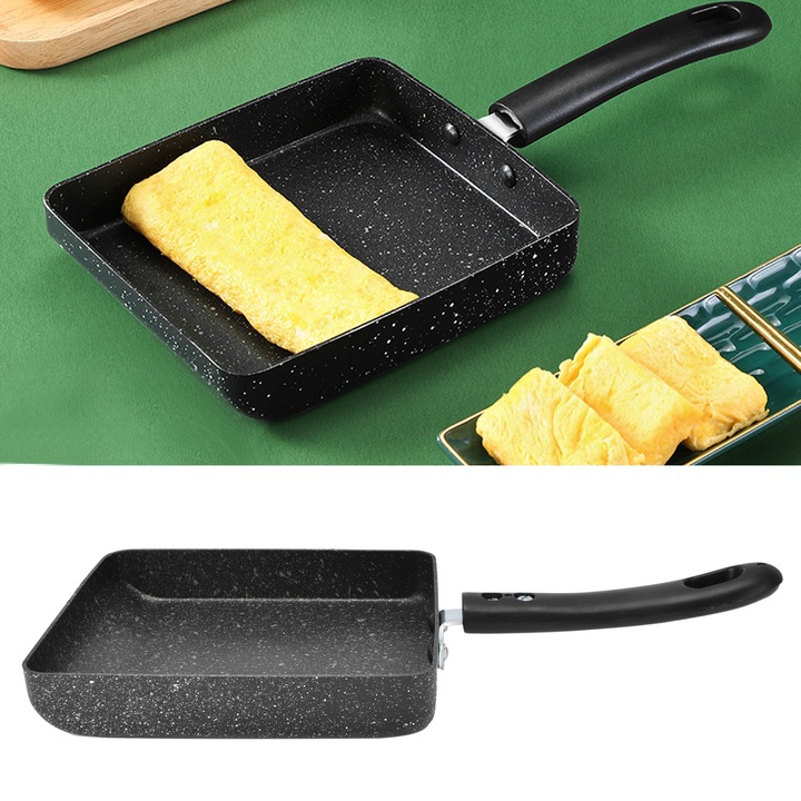 Тиган с незалепващо покритие Longziming от алуминиева сплав 381-421гр. за пържени яйца, сандвичи, палачинки