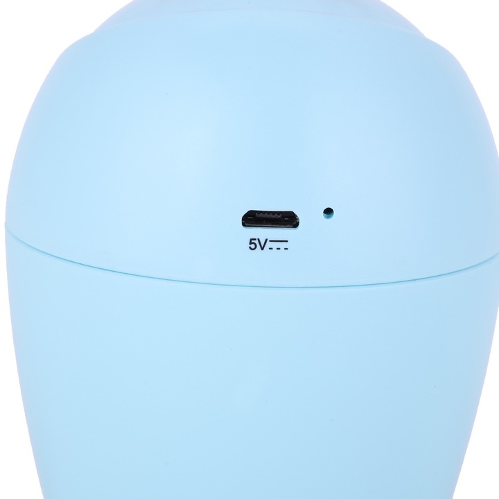 Asztali párásító állatos mintával, színes LED lámpákkal, 120ml, 7.2x11.8cm, kék