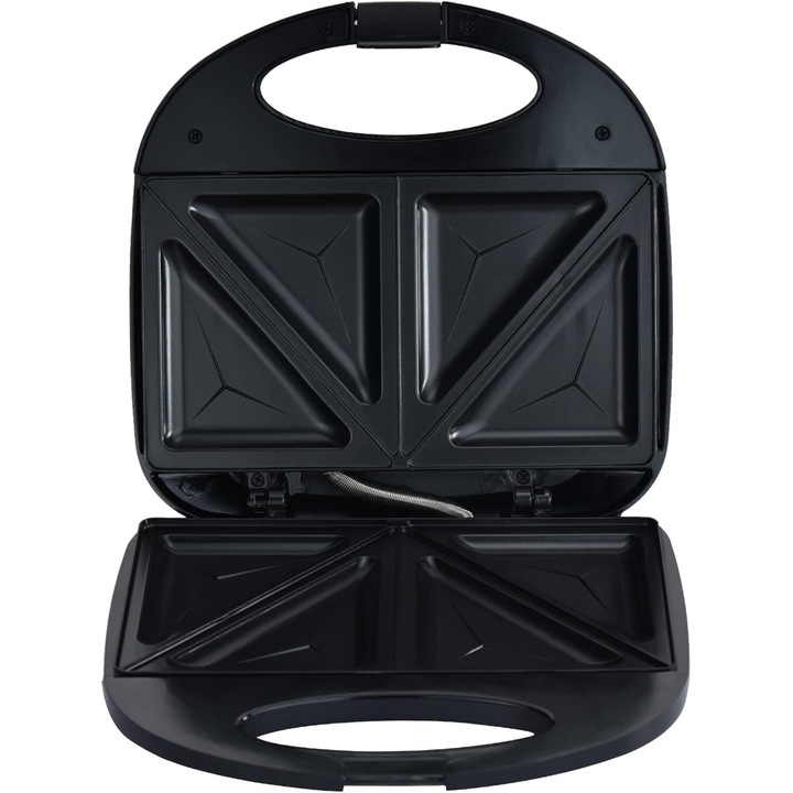 Sandwich maker, Zola, 750W, forma triunghi, placi antiaderente, indicator luminos, incalzire pe ambele parti, 220/240, negru